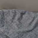 Exclusivo Mezcla Fleece Throw Blanket for Couch, 50x70 Inches Soft Cozy Jacquard Flannel Blankets, Lightweight Fuzzy Plush Warm Throws for Winter, Light Grey