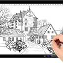 A4 Ultra-Thin Portable LED tracing Light Box Dimmable Brightness LED Art Tracing Pad for Artist Drawing Sketching Animation Stencilling and 5d Diamond Painting (Black, A4)