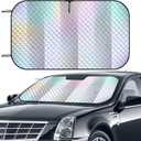 Car Windshield Sun Shade, Folding Car Shades for Front Windows UV Rays Sun Visor Shade with Sucker, Keeps Your Vehicle Cool (Colorful colors)