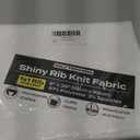 ONLY TRIMMING 1x1 Shiny Rib Knit Fabric, Glossy Cool Touch, Stretchy Knitted Ribbing for Cuffs, Collars, Waistbands and Activewear, Polyester Spandex Blend, 6 x 39 Inches (Off White, 6 x 39 Inches)