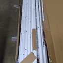 Bellemave Full Size Loft Bed with Desk, Metal Loft Beds with LED Lights & Charging Station, Heavy Duty Metal Loft Bed Frame with Shelves, Safety Guard & Storage Stairs, No Box Spring Needed (White)