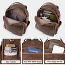 APHISON Small Backpack Purse for Women Cute PU Leather Mini Backpacks Ladies Casual Lightweight Travel Daypack Waterproof (Brown)
