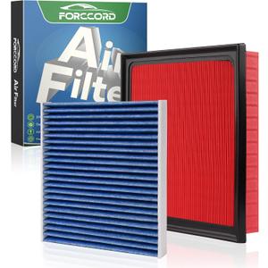 Cabin & Engine Air Filter Fits for Toyota Camry 2018 2019 2020 2021 2022 2023 2024 (3.5L/2.5L) Activated Carbon Cabin Filter Replacement CA12377 CF12157 (Not for Hybrid!)