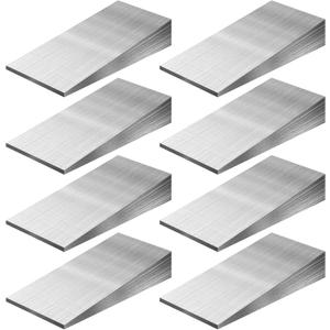 8PCS Metal Wedge Shims Triangle Flange Wedge Steel Wedges for Welding Silver Metal Flange Wedge Pipe Fitting Welding Tool 4.7 x 2.4 x 0.79 inch Steel Wedge Set