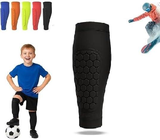 1Pcs Shin Defender Shin Guards Kids with Box, Shindefender Soccer Shin Guards Sleeves, Size S/M (6-10 Years)