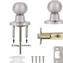 Gobrico Satin Nickel Privacy Door Knob Egg Shape Door Handle Set