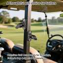 Magnetic Golf Holder Clip  Aluminum Alloy Ring Stand Clip for Golf Carts | Holds 30-70 Ring Gauges | Ideal Gifts for Golfers (Gloss Black)