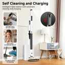 Cordless Stick Vacuum Cleaner with Auto Empty System Self-Charging Base, Powerful Suction for Pet Hair on Carpet & Hardfloor, Lightweight Anti-Tangled Handheld Vacuum, HEPA Filtration, Black