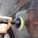 IPELY 6 Pcs 5 Inch Wool Polishing Buffing Pad Polishing Buffing Wheel for Drill Buffer Attachment with M14 Drill Adapter