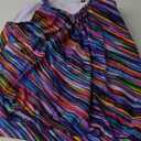Yonique Womens Blouson Tankini Top No Bottom Loose Fit Swim Top Modest Tank Top (Small, Colorful Stripe)