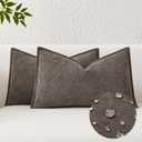 Kevin Textile Waterproof Decorative Pillow Covers Coco Brown 12x20 Inch Pack of 2 Soft Boucle Textured Lumbars Cushions Elegant Accent Pillows for Couch Sofa Chair Bed Home Decor Indoor Outdoor