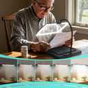 Magnifying Glass with Light and Stand 50 Ultra-Bright LEDs Large Magnifying Lamp with Light Magnifying Glass on Stand Hand-Free with 360 Flexible Gooseneck for Close Work Reading Repair Crafts