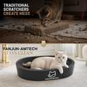 Cardboard Cat Scratcher for Indoor Cats, Black Oval Shape Cat Scratch Pad