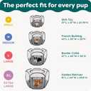 FurHaven Portable Pet Playpen for Dogs & Cats, Foldable Indoor Kitten Playpen with Mesh Sides, Pop Up Travel Dog Pen, Large, Gray