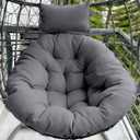 Thickened Egg Chair Cushion, 47x40x7, 9 Pounds Gray, Patio Furniture Cushions