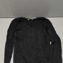 CLOZOZ V Neck Tops Sexy Shirts for Women Fitted Tight T Shirts Basic Tee (XL, Black)