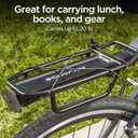Schwinn Deluxe Alloy Rear Bike Rack, 20 lbs Capacity, Lightweight, Compact and Durable Construction, Fits Most Adult Bicycles, Cargo Options for Backpack, Gear & More, Bicycle Rack for Back of Bike