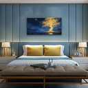 Suconvng Canvas Wall Art Decor Painting Gold Tree Plants Abstract Wall Decor Botanical Modern Wall Art Print Paintings Decorations Artwork Pictures For Bedroom Home Office Artwork 20" × 40"