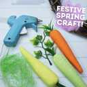Needzo Foam Easter Carrots and Greenery Set, Festive Spring Craft Supplies, Garden Home Decorations (Pack of 3)