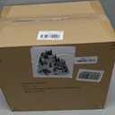 VCUTEKA Christmas Village Collectible Building, Snowy Mountain with Ski Slopes and Revolving Train Lighted Musical Village Addition to Your Christmas Indoor Decor