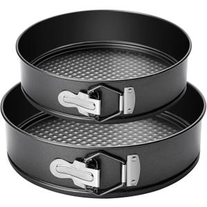 Springform Pan Set 9" 12" - Grey Nonstick Cheesecake Round Cake Pans With Removable Bottom for Thanksgiving Christmas Baking (Gray)