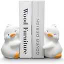 HINUGO Cute Duck Bookends Decoration, Book Ends for Heavy Books, Book Holders for Shelves in Home Office Children’s Rooms Desk Bookshelf