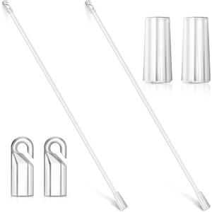 2 Pieces Blind Wand Vertical Blinds Replacement Parts Blind Stick Rod with Hook and Grip Clear for Window(Plastic,12 Inch) 2 Pieces Blind Wand Vertical Blinds Replacement Parts Blind Stick Rod with Hook and Grip Clear for Window(Plastic,12 Inch)