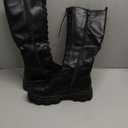 DREAM PAIRS Knee High Boots Women, Fashion Combat Boots Chunky Platform Lace Up Lug Sole Boots For Women, Size 9.5