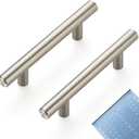 Ravinte 10 Pack | 5'' Cabinet Pulls Brushed Nickel Stainless Steel Kitchen Drawer Pulls Cabinet Handles 5Length, 3 Hole Center with Mounting Template