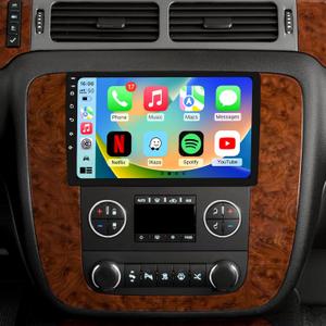 4G+64GB Android 13 Car Radio Stereo for Chevy Silverado 2007-2013 Tahoe Yukon GMC Sierra, 9" Touch Screen Head Unit with Android 13/CarPlay/Android Auto/GPS/Bluetooth/FM/DSP Radio/AHD Backup Camera
