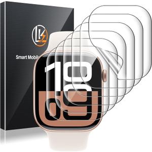 LK 6 Pack for Apple Watch Series 12/11/10 42mm Screen Protector, TPU