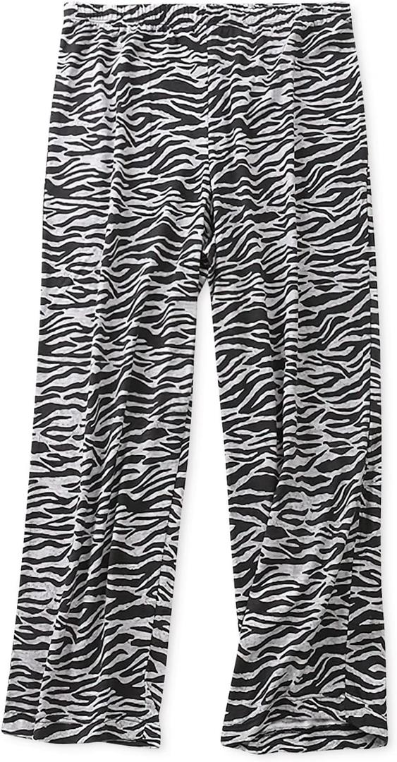 PNAEONG Women's Capri Pajama Pants Lounge Causal Bottoms Fun Print Sleep Pants (L)