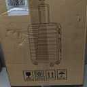 Coolife Medium Checked Luggage with Spinner Wheels Hardside Suitcase TSA Lock Telescopic Handle(Blue)