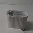 ELPHECO Automatic Motion Sensor Trash Can - 2 Gallon Slimline for Bathroom, Bedroom, Kitchen, Office - White with Gold Trim