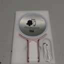 LitBear Travel Makeup Mirror with Lights, Rechargeable Double-Sided 10X/1X Magnifying Mirror, Portable Lighted Beauty Mirror, 3 Color Lighting, Dimmable Touch Screen, Tabletop Handhold Hanging (White) (Rose Gold)