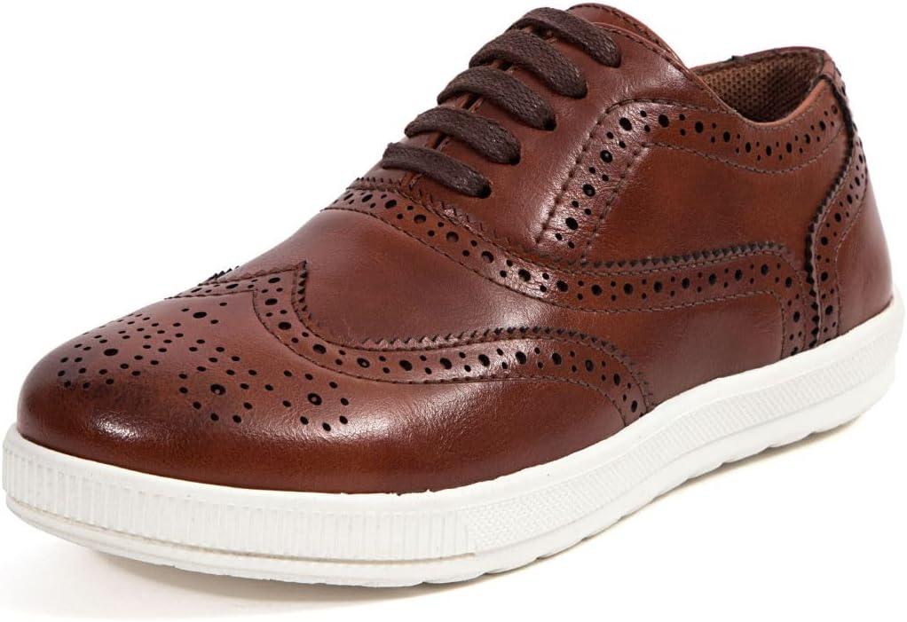 Deer Stags Boy's Jagger Sneaker, Cognac, 5 Big Kid