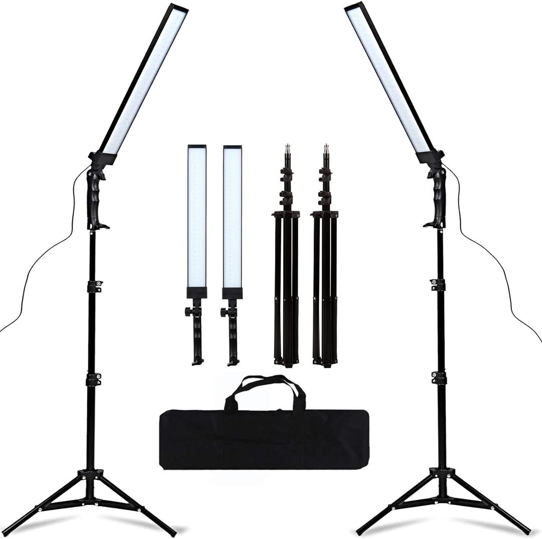 180 LED Light Photography Studio LED Lighting Kit Handheld Wand Stick Adjustable Light with Stand Tripod and Bag for Photographic Video Fill Light, Live Streaming, Portrait, Product, Tattoo