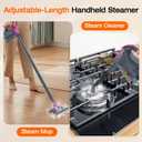 10-in-1 Steam Cleaner, Steam Mop with Detachable Handheld Steamer, 320ml Water Tank, 10s Fast Heating, Portable Steamer for Cleaning Floor, Tiles, Kitchen, Window, BBQ Grill, Car, Gray