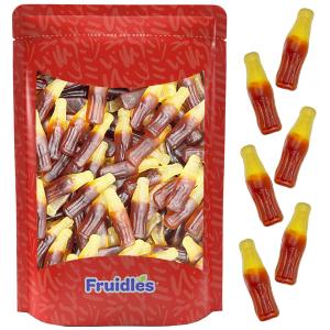 Fruidles Soda Bottles Gummi Cola Candy, Delicious Multicolor Fruit Flavors, Party Candy (1 Pound) (EXP 10/10/26)