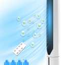 ARLIME Evaporative Air Cooler, Portable Tower Cooling Fan with Remote, 70° Oscillation, 3 Speeds Cooling Fan & 12-Hour Timer, Swamp Cooler with 4 Ice Packs, Room Cooler Air Conditioner for Bedroom Home Office, 41In