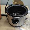 Crock-Pot 3-Quart Manual Slow Cooker, Serves 3+ People, Great for Small Meals, Dips, & Sides; Removable Stoneware is Oven & Dishwasher-Safe, Stainless Steel