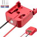 Upgraded Power Wheel Adapter Compatible with Milwaukee 18V Battery  with Overdischarge & Overcurrent Protection, Switch, for DIY RC Cars, Toys, Robotics (Red for MK)