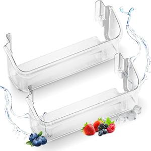 242126602 Refrigerator Door Bin Shelf UPGRADED Replacement for Frigidaire Door Shelf LFSS2612TF0 LFSS2612TF4 Door Bin Bottom Shelf Parts 2421266 PS12364199 Shelves 2-Pack