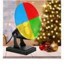 Christmas Tree Color Wheel with 2PCS E27 LED Light,Red/Yellow/Blue/Green Rotating Color Wheel Lights,120V 5W LED Light Revolving Colors Wheel for Vintage Silver Tinsel Retro Aluminum Christmas Tree