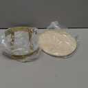 Travertine Tray, Round Marble Vanity Bathroom Countertop Tray, Ceramic Decorative Trays for Coffee Table (S)