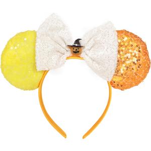 Needzo Halloween Mouse Ear Headband, Glitter Party Decoration Costume Accessories for Women, One Size