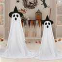 Halloween Decorations Indoor Outdoor, 2 Packs Light Up Spooky Ghost Halloween Decor Crafts Kit Indoor Cute Party Ghosts Decorations for Yard, Home, Room, Fireplace, Gardens