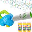 ArtCreativity Bubble Leaf Blower with 3 Refill Solutions, Outdoor Bubble Toys for Toddlers 1-3, 2 Year Old Boy Birthday Gift Toys, Christmas Toddler Toys for Boys, Bubble Machine for Kids