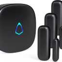 Door Chime, METAK Wireless Door Open Contact Sensor Alarm with 500 FT Range, 58 Chimes and 5 Volume Levels for Business/Store/Home/Office When Entering, 3 Transmitter + 1 Plug-in Receiver (Black)