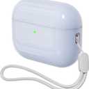 Case for AirPods Pro 3 Never-Sretch-Out DamonLight Shock-Proof Protective Semi Hard Silicone Case Compatible with Apple Airpods Pro 3rd Generation (Ice Blue)